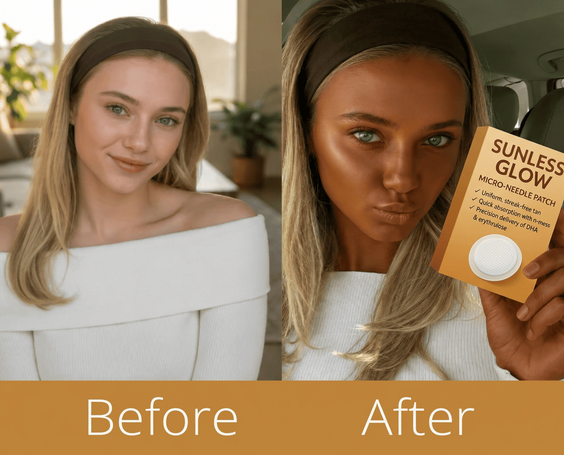Newyuo®🤎 Sunless Glow Micro-Needle Tanning Patch⚡ No Sun, No Streaks, Just a Natural Tan Glow 🌞