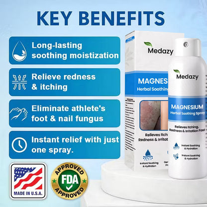 ✅ Official Store: Medazy® Magnesium Herbal Spray – Fast Relief for Psoriasis & Eczema | No-Rub, Steroid-Free