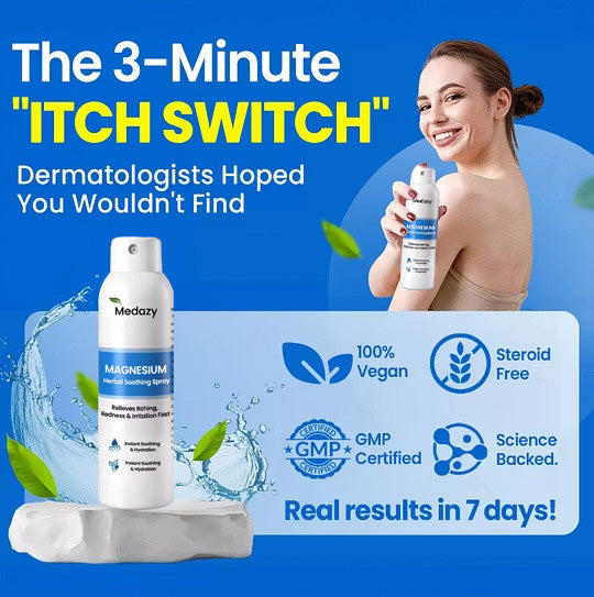 ✅ Official Store: Medazy® Magnesium Herbal Spray – Fast Relief for Psoriasis & Eczema | No-Rub, Steroid-Free