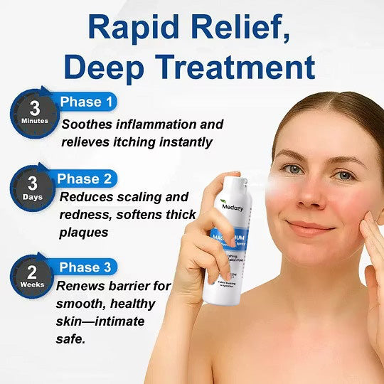 ✅ Official Store: Medazy® Magnesium Herbal Spray – Fast Relief for Psoriasis & Eczema | No-Rub, Steroid-Free
