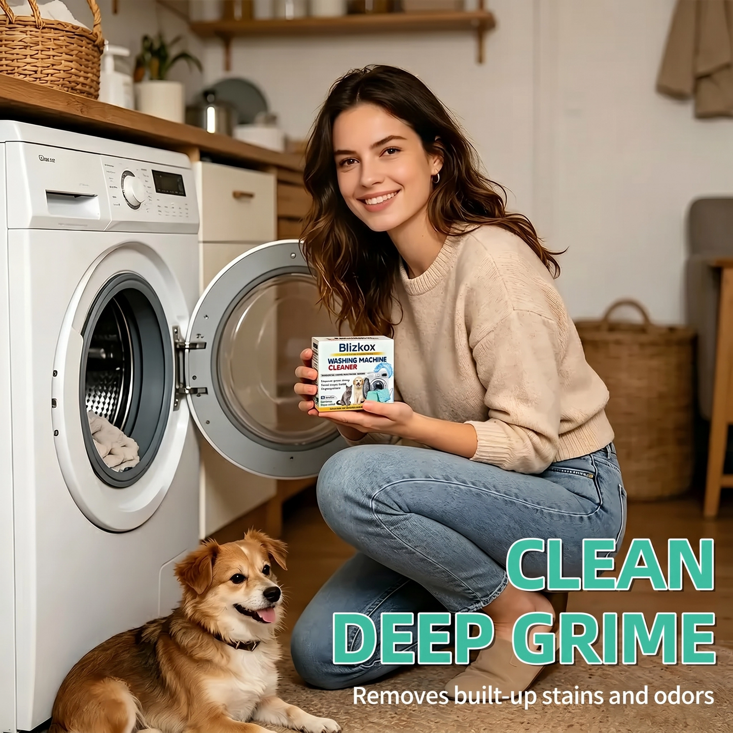 🔥Buy 1 Get 1 Free🔥Blizkox Washing Machine Cleaner Tablets（12 pack）