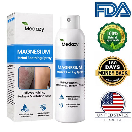 ✅ Official Store: Medazy® Magnesium Herbal Spray – Fast Relief for Psoriasis & Eczema | No-Rub, Steroid-Free
