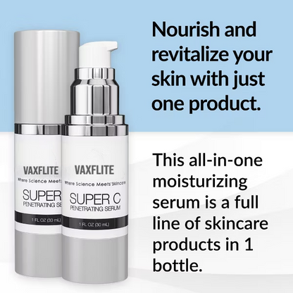 Vaxflite Super C Serum for Mature Skin - All-in-One Vitamin Formula Hydrates