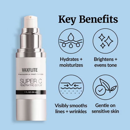 Vaxflite Super C Serum for Mature Skin - All-in-One Vitamin Formula Hydrates