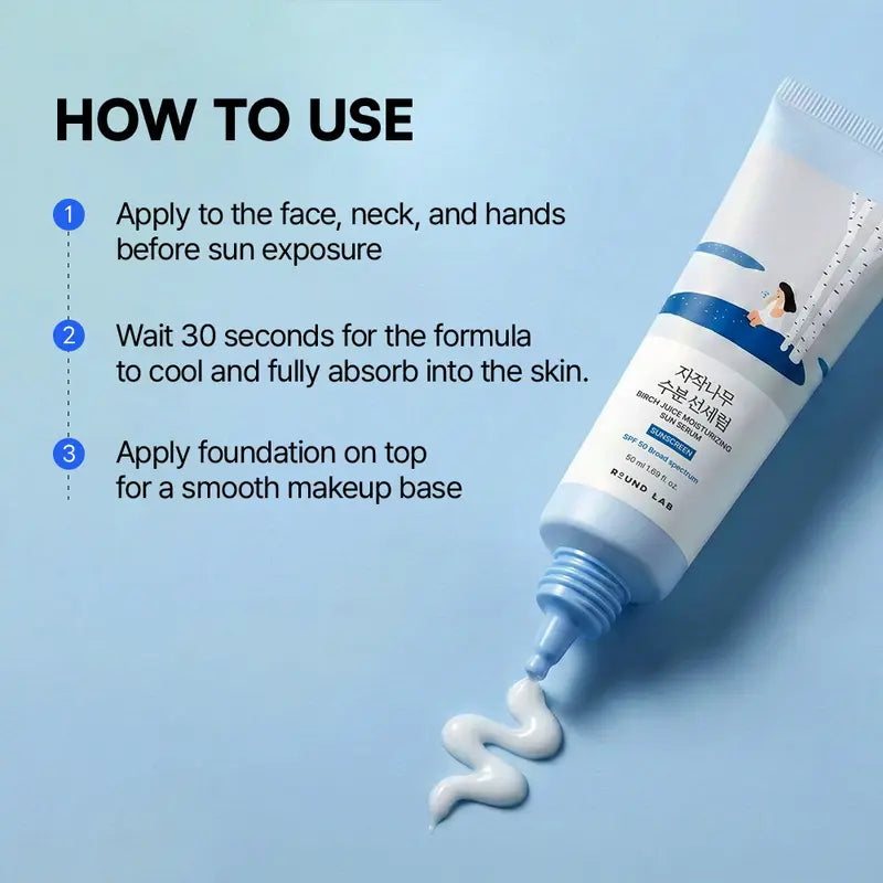 🔥LAST DAY Buy 1 Get 1 Free🔥Jaxvolt Birch Juice Sun Serum SPF 50 – Lightweight Hydration & Anti-Aging Care