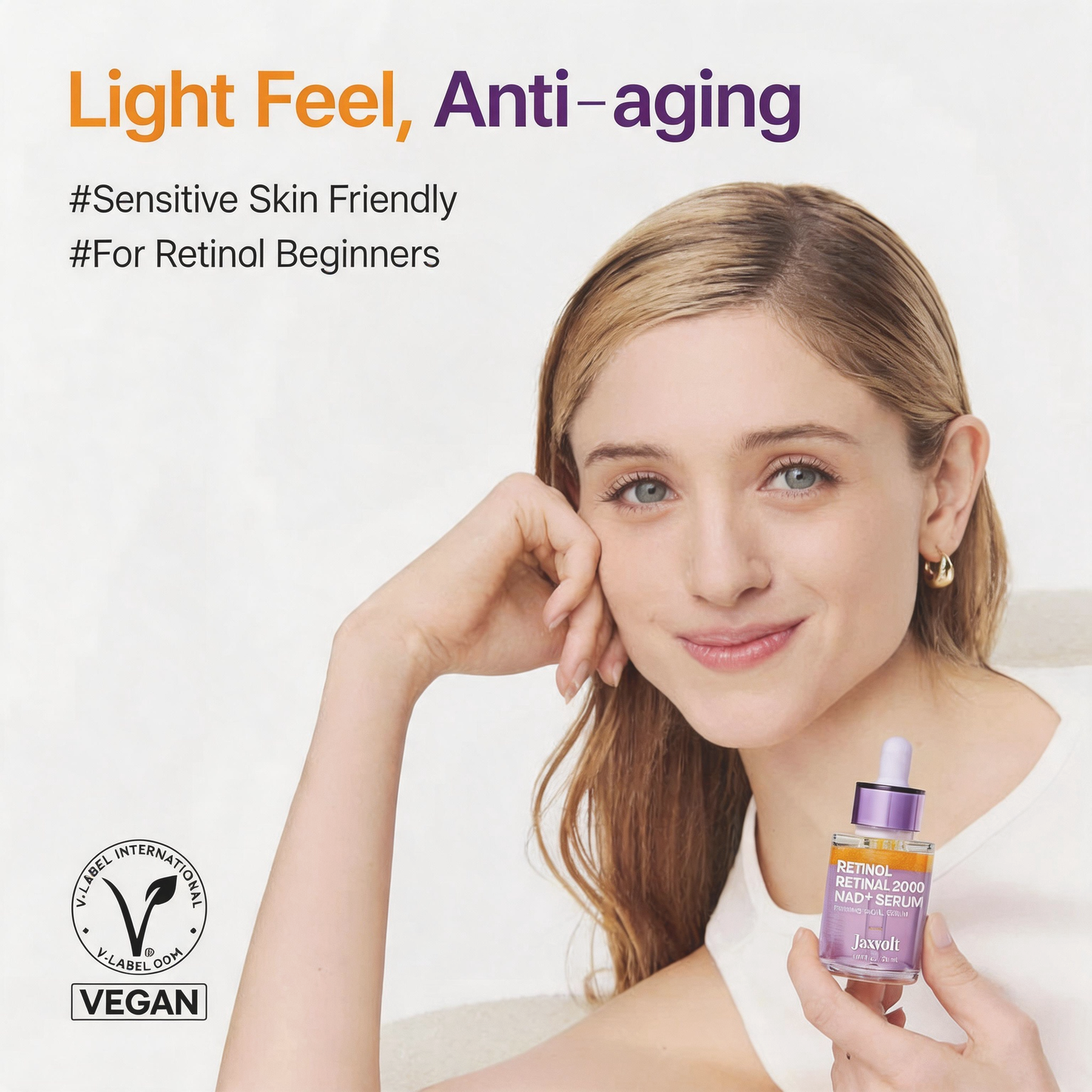 JAXVOLT Retinol + Retinal Firming Serum for Fine Lines & Smoother-Looking Skin
