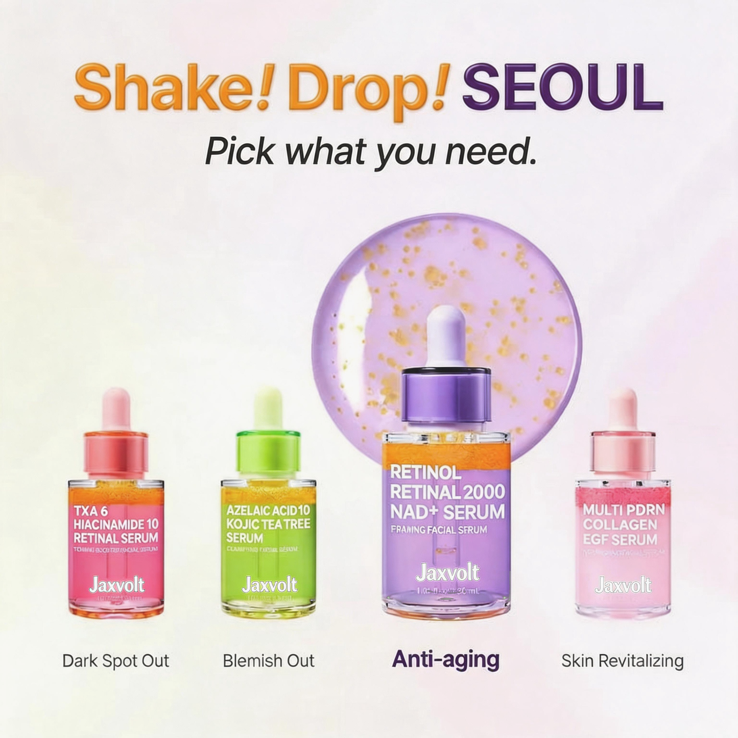 JAXVOLT Retinol + Retinal Firming Serum for Fine Lines & Smoother-Looking Skin